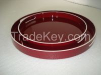 lacquer tray regtangle lacquer tray dark red color