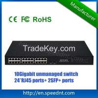 10Gagabit switch UK3712-26TA for data aggregation with modular design 24 RJ45 ports 2 10G ports in stock