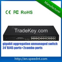In stock Gigabit Switch UKG2602GT-S data aggregation network switch 22 RJ45 ports 2 combo ports