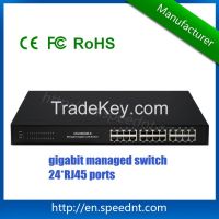 Managed Gigabit Network Switch UK2400GM-S LAN L2/L4 24RJ45 ports with BCM chip for sale