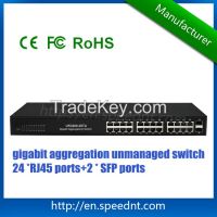 Gigabit Aggregation Switch UK3200-26TA 24 RJ45 ports 2 SFP ports for data aggregation in stock