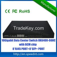 Speednt Original 10Gigabit Data Center Switch UK6400-08HC with 8 10G SFP+ ports and 8 RJ45 ports