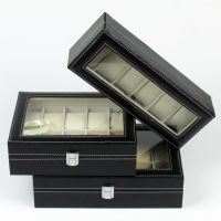 Leatherette Jewelry Collection Jewellery Watch Display Box Case