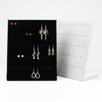 Velvet Jewelry Earring Display Stand Rack Jewellery Holder 60 Holes