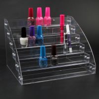 Clear View Makeup Cosmetics Organizer Lipstick Perfume Nail Polish Display Stand Rack Holder Box Case