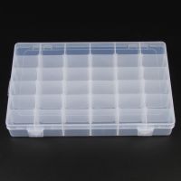 Plastic Adjustable Jewelry Collection Compartment Storage Bracelet Ring Necklace Earring Display Box Jewellery Case 36 Compartments
