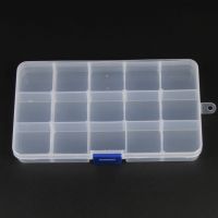 Plastic Adjustable Jewelry Collection Compartment Storage Bracelet Ring Necklace Earring Display Box Jewellery Case 15 Compartments