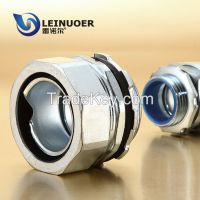 End style union/joint fitting for PVC coated metal flexible conduit/pipe/hose