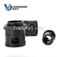 Union/joint fitting/gland /connector for plastic corrugated pliable flexible conduit/pipe/hose/tube/tubing
