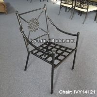 simply outdoor metal chair patio furniture cast aluminum dining chair stackable powder-coated #IVY14121