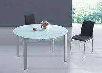 multi-functional Round Glass Dining Table/Tea table (white)