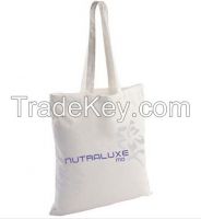 Screen Printed Bleached White Cotton Tote Bag 38X42cm