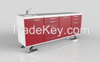 clinic cabinet with corian top