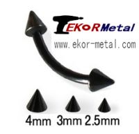 Sell Anodized Titanium Cone Eyebrow Rings