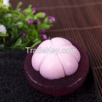 Almost Real Cute Cartoon Essential Oil Thailand Fruit Handmade Soap (mangostee) OEM ODM free samples