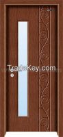 2015 new design pvc wooden door toilet door interior door