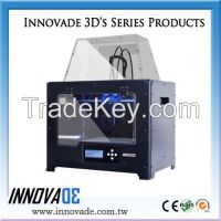 Innovade 3D printer-dual nozzles, large print size, print ABS and PLA