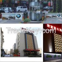 Parking gate barrier for outdoor advertising