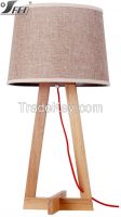 Fabric shade design bedside wooden fashion table lamp