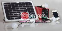 Solar power Charger Kit Set with 4 Pieces Light Bulb +Battery Backup