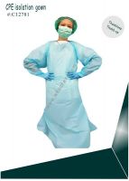 Disposable CPE Isolation Gown With Thumb Loop