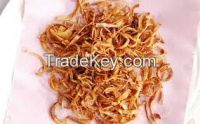 Thin crispy pink deep fried onions in wholesale..