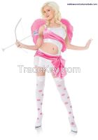 Playboy Cupid Adult Halloween Costume Lycra Pink Dress FW102354
