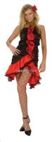 Womans Adult Flamingo Costume Satin Lace Shoulder Straps Z81471