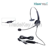 Monaural Noise Canceling Microphone Call Center Headset with USB plug U630