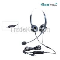 Lightweight Binaural Call Center Headset with USB plug U60D