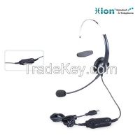 Lightweight Monaural Call Center Headset with USB plug U60