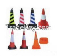 Traffic sign, traffic rubber cone