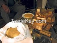 Gold Bullion, Bars and Dust for sale