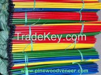 Wooden broom handle with PVC coated