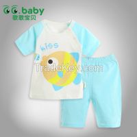 2015 100%Cotton Summer Baby Clothing Set Unisex Babies Suits Baby Boy Girl Clothes Sets Newborn (Vest + Shorts Pants Infant Suit