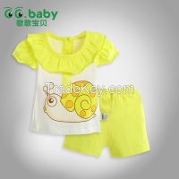 2015 100%Cotton Baby Clothing Sets Summer Newborn Babies Tshirt+Pants Cute Baby Girl Boy Clothing Clothes Suits For Recem Nascido