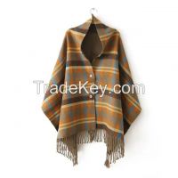 Selling Woman Stoles Cashmere-like Check Shawl