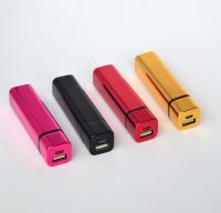 New Metal Lipstick Power Bank 2600mAh Fashsion Colorful Mobile Phone Emergency Battery Charger