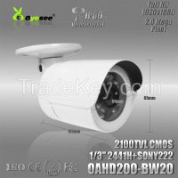 1/3" CMOS 1080P AHD Camera 2.0MP CCTV AHD CCTV Security Camera With 24pcs IR LED With IR-CUT for outdoor cctv systems