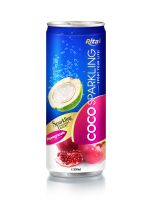 250m Alu Can Pomegrante Flavour Sparkling Coconut Water