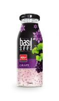 200ml Glass bottle Grape flavor Basil Seed Drink
