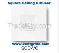 Selling square ceiling diffuser SCD-VC for ceiling tile replacement