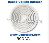 Exporting round ceiling diffuser for air distribution and ventilation purpose