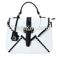2015 SS fashion design black & white pu ladies bag