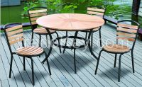 Outdoor Wood Furniture Sets /Wood Dining Table and Dining Chairs