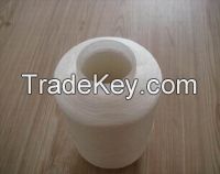 Polyester high tenacity thread raw white of 120D/3 on dyed tube