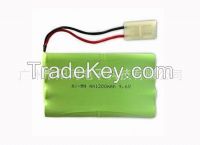 NI-MH AA1200MAH 9.6V Rechargeable Battery For Flashlight