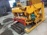 Small moving hollow block making machine