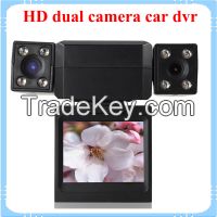 black 120wide angle double LED night light dual 1080p car black box