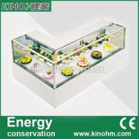 China factory, "L shaped" cake display refrigerator, cake display showcase, pastry showcase, chocolate display showcase